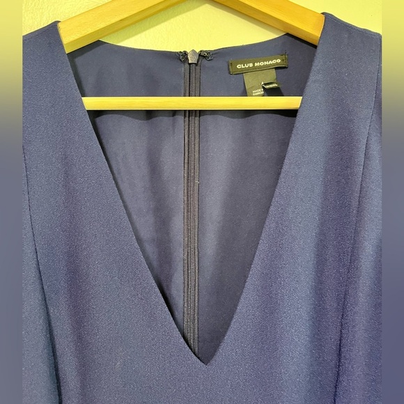 Club Monaco Blue Cold Shoulder Dress - Size 6 - Picture 3 of 6